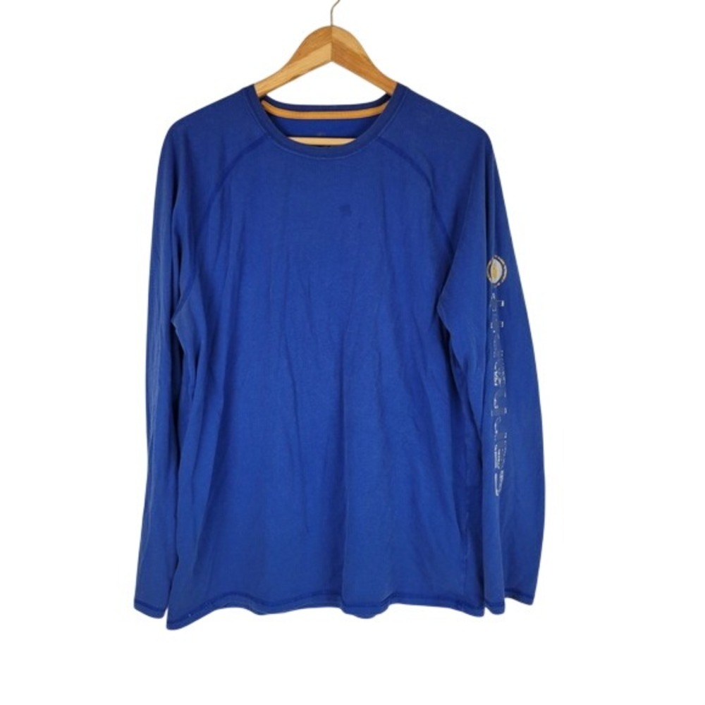 Carhartt Force Long Sleeve Tee Shirt Blue Size Large